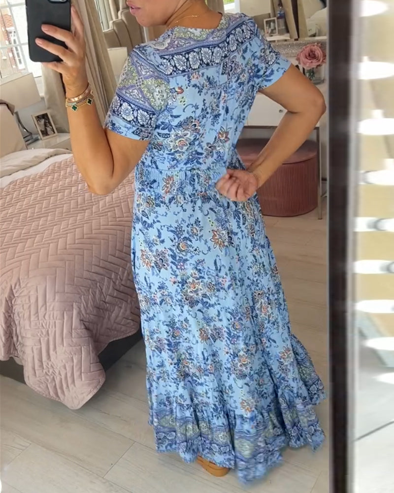 Ilse™ – Blommig maxi-klänning
