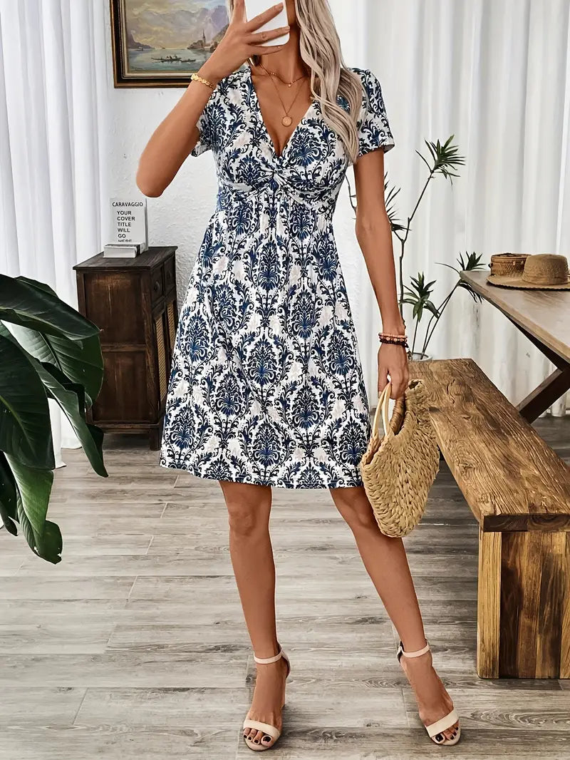 Bianka™ - Tryckt Sommardress