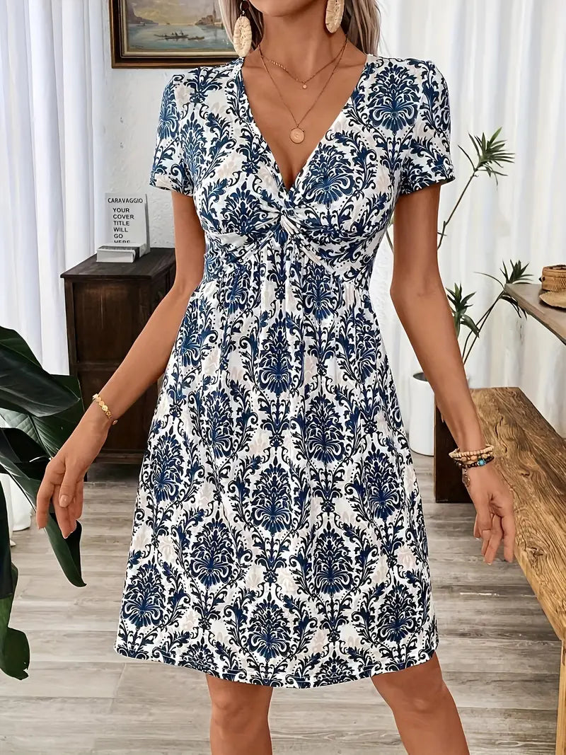 Bianka™ - Tryckt Sommardress
