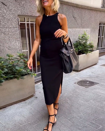 Maud™ - Svart Midi Klänning