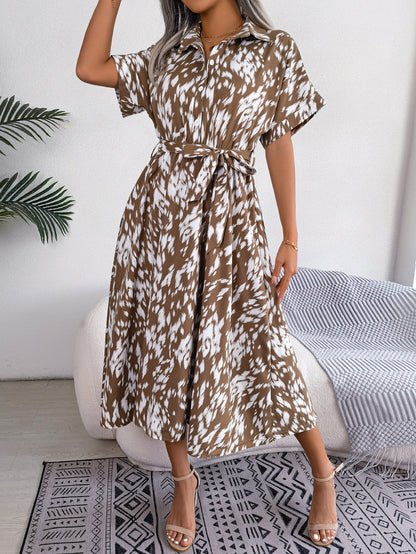 Felicia™ – Leopardmönstrad Omlottklänning