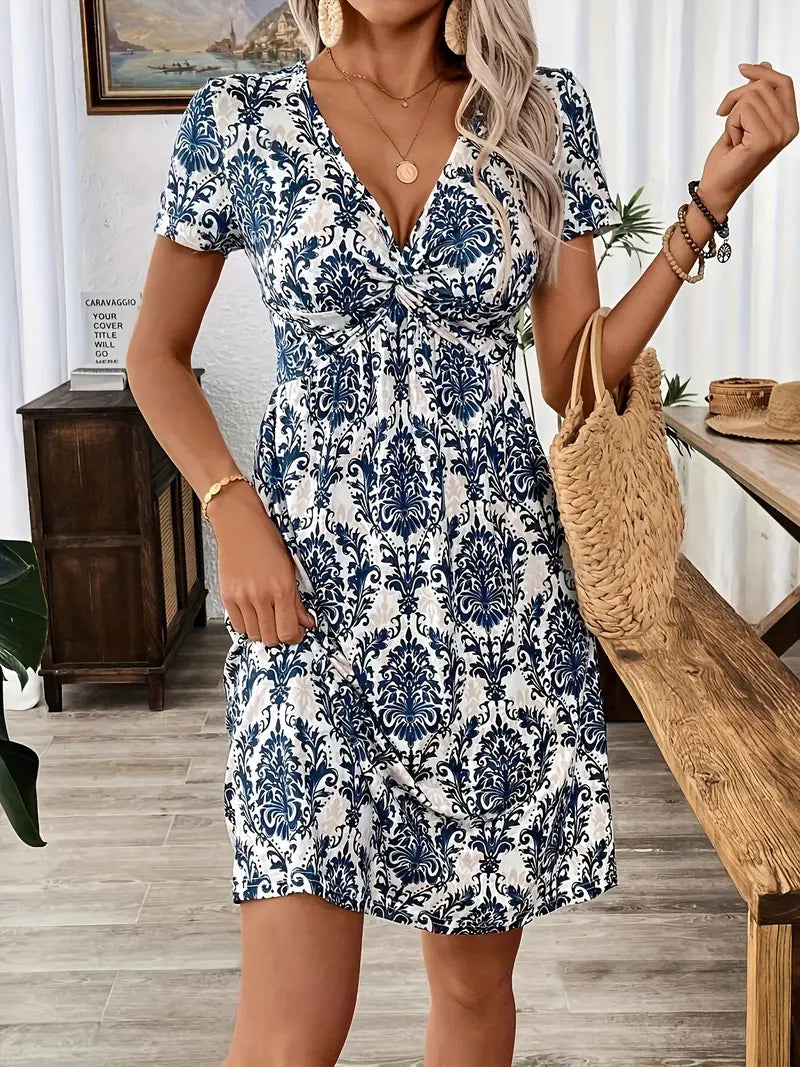 Bianka™ - Tryckt Sommardress